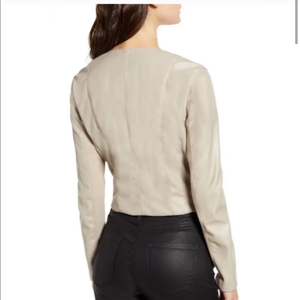 BlankNYC Cream Faux Leather Jacket - Picture 3 of 7